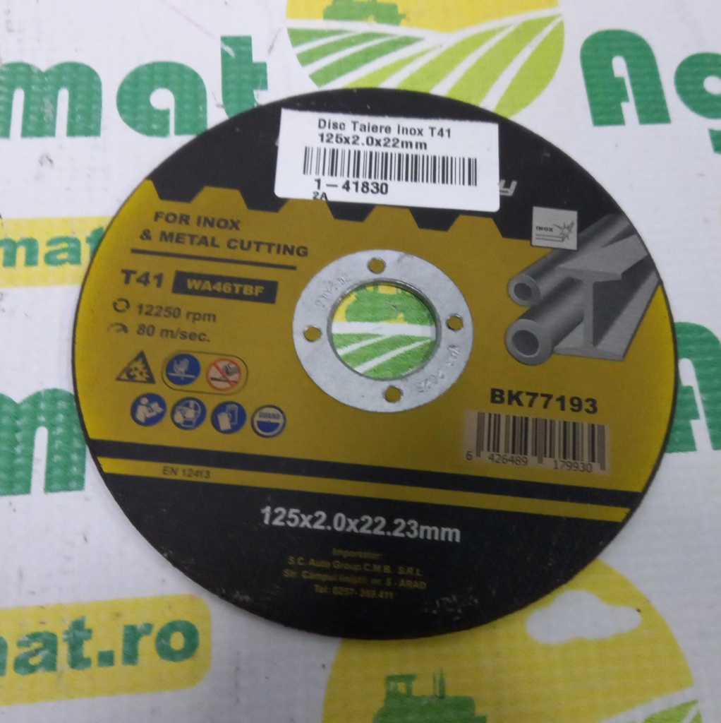 Disc Taiere T41 125x2.0x22mm