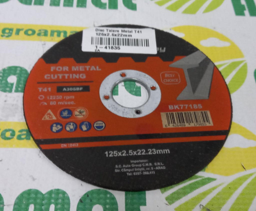 Disc Taiere Metal T41 125x2.5x22mm