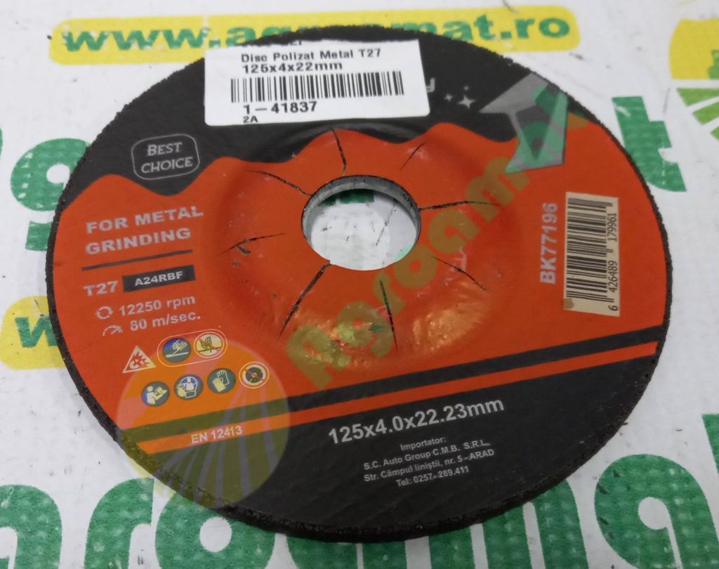 Disc Polizat Metal T27 125x4x22mm