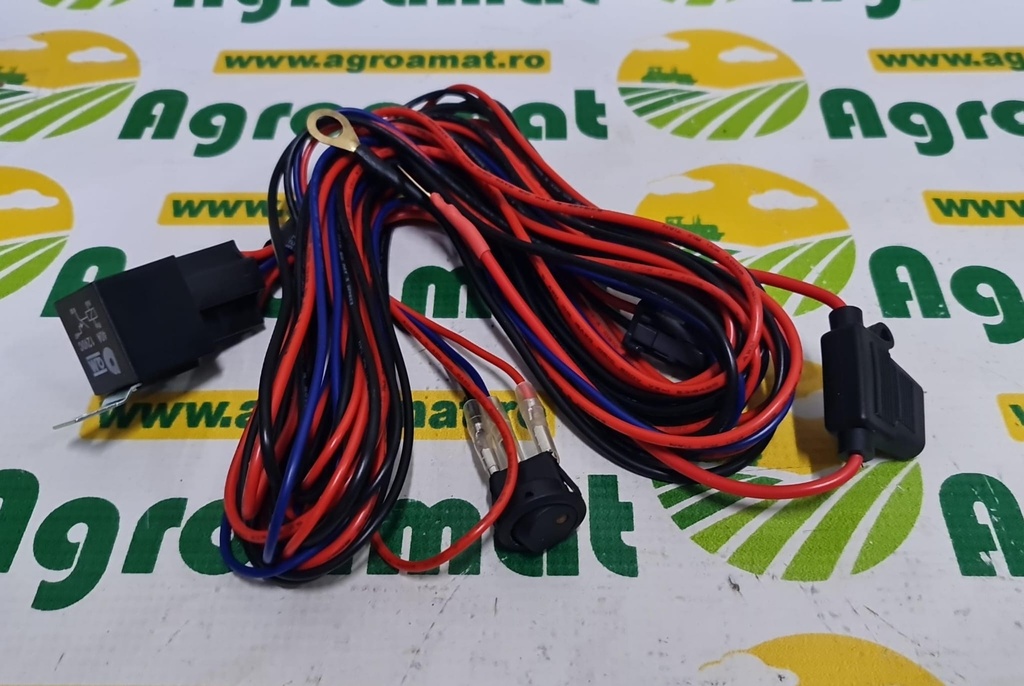 Cablaj cu Buton Releu si Siguranta 12V/40A