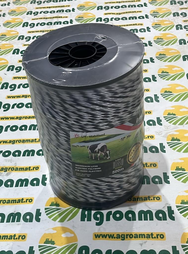 Rola fir Alb-Negru fi 4 mm 3x0.2mm SS 500m Gard Electric