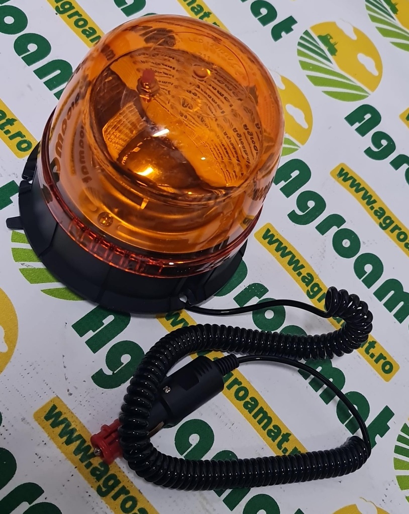 Girofar LED magnetic cu mufa 12/24v