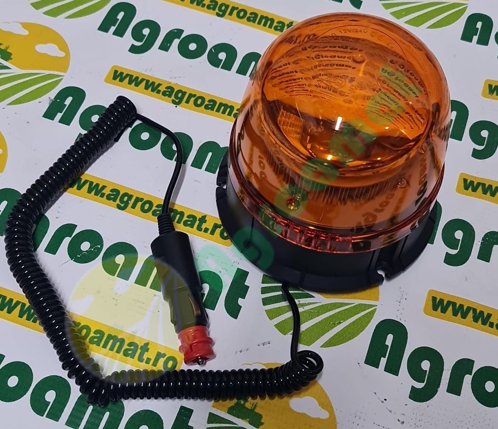 Girofar LED magnetic cu mufa 12-24V