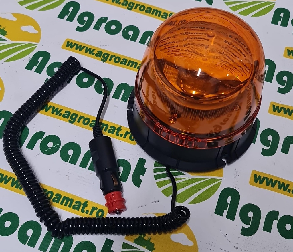 Girofar LED magnetic cu mufa 12-24V