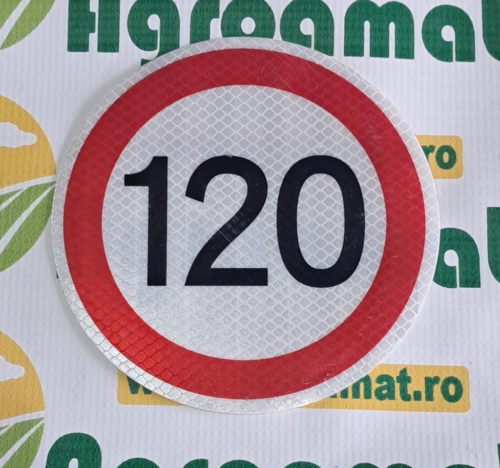 Autocolant Reflectorizant Limitare de Viteaza 120Km