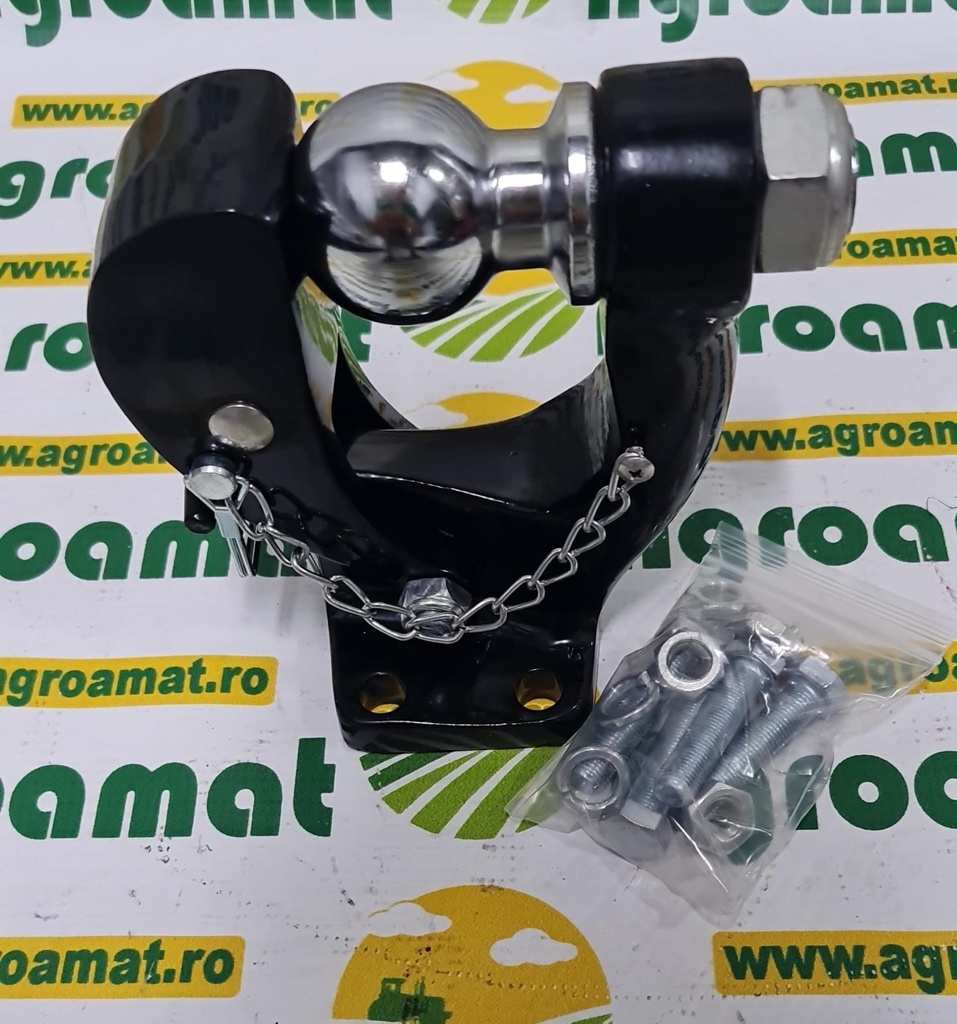 Cupla Remorcare cu Bolt, Bila si Siguranta Greutate Maxima 3000Kg