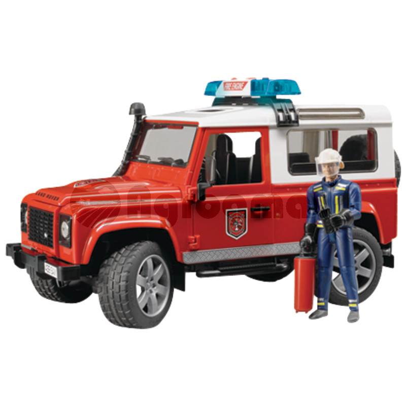Masina de pompieri cu vagon si pompier