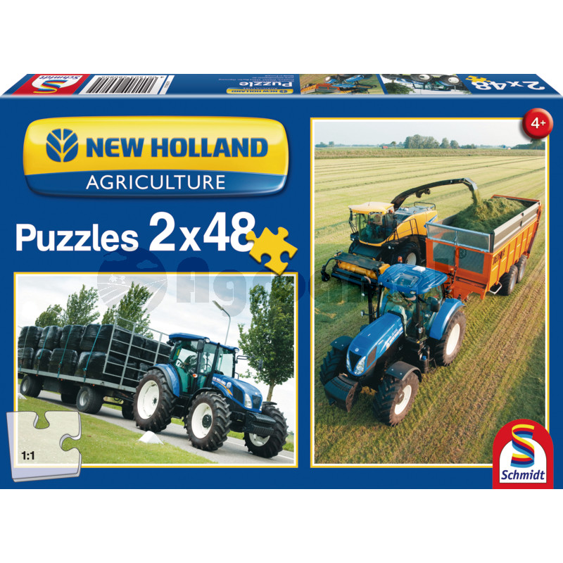 Puzzle, New Holland TD5 115/ FR 500, 2 x 48 de piese