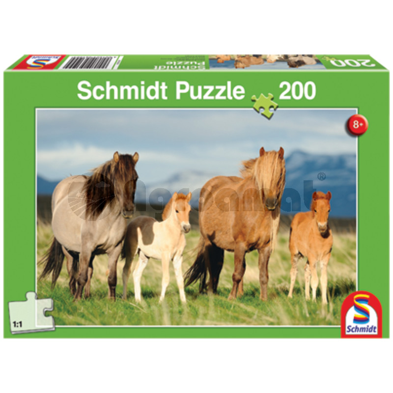 Puzzle, familie de cai, 200 de piese