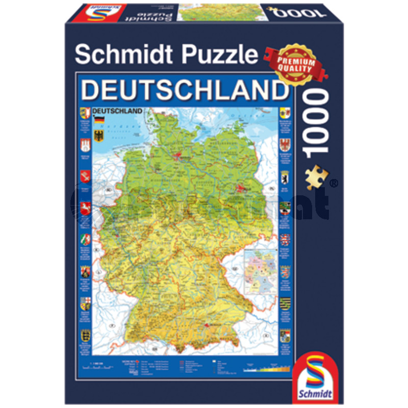 Puzzle, harta Germaniei 1000 de piese
