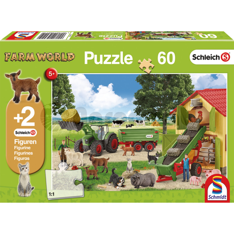 Adunat de fan la ferma, puzzle, 60 piese