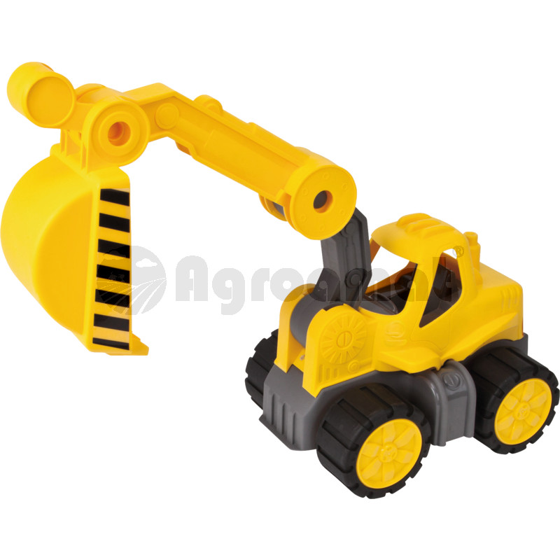Excavator Power-Worker, cu brat mobil pe diferite parti, anvelope din material moale (protejeaza suprafetele), special pentru copii cu o deservire usoara