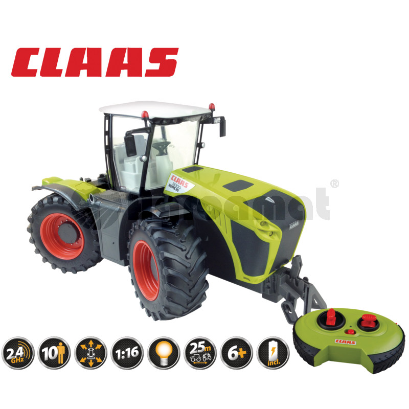 Traktor, ferngesteuert, 2,4 GHz, volle Lenk- und Fahrfunktion, 5 km/h, lenkbare Achsen und um 180° drehbare Kabine, 46cm