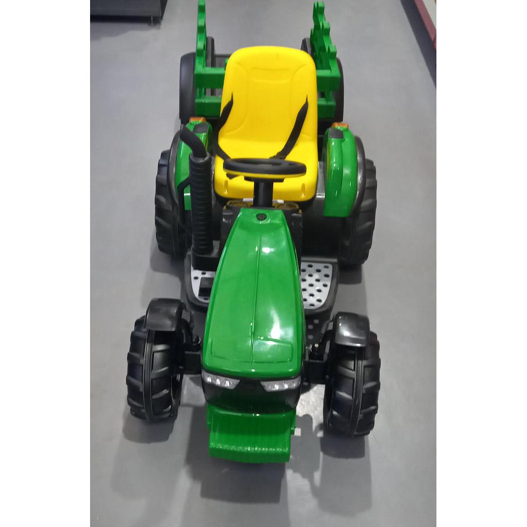 Macheta Tractor cu Remorca Verde