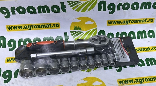 [AMAT1-46119] Set Chei Tubulare 12 Piese cu Clichet 3/8