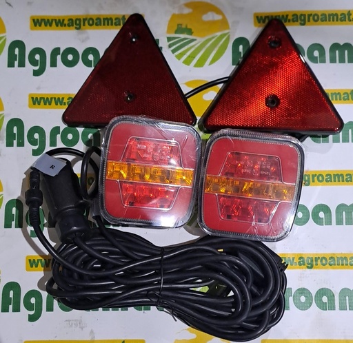 [AMAT1-51902] Set Lamp Spate Led St/Dr. cu Triunghi Reflector