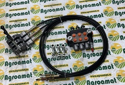[AMAT1-52251] Distribuitor Hidraulic cu 3 Manete, Lungime Cablu 2.5m Presiune 250 bar debit 40L/min