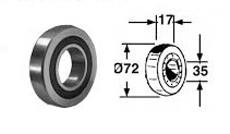 [AMAT1-25891] Rulment ø35xØ72xL=17