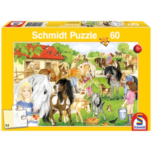 [AMAT3-91273] Puzzle, distractie cu poney, 60 de piese