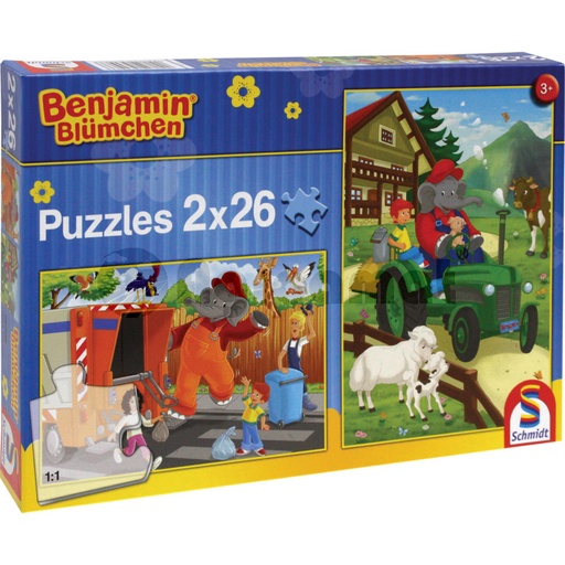 [AMAT3-91283] Puzzle, Benjamin in actiune, 2 x 26 de piese