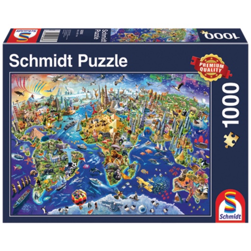 [AMAT3-91287] Puzzle, descopera lumea, 1000 de piese