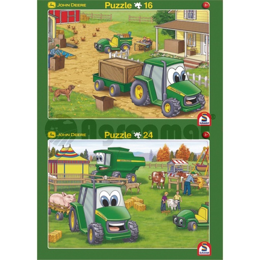 [AMAT3-91305] Puzzle cu rama, John Deere, 16/24 de piese