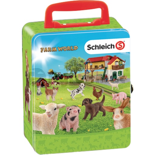 [AMAT3-91501] Farm World cutie depozitare din metal - pentru 18 pui de animale