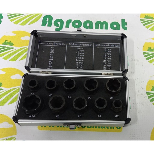 [AMAT1-37843] Set Extractoare Suruburi 10buc 3/8